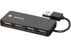 Produktbild för Deltaco USB 2.0-hubb 4 portar - Svart