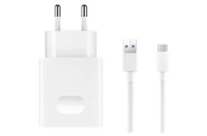 Produktbild för HUAWEI Super Charge - Snabbladdare 2.0 - 5V 4,5A - USB-C kabel - Vit