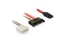 Produktbild för Micro sata adapterkabel, SATA och ström till Micro SATA ha (7+7+2-pin), 30cm