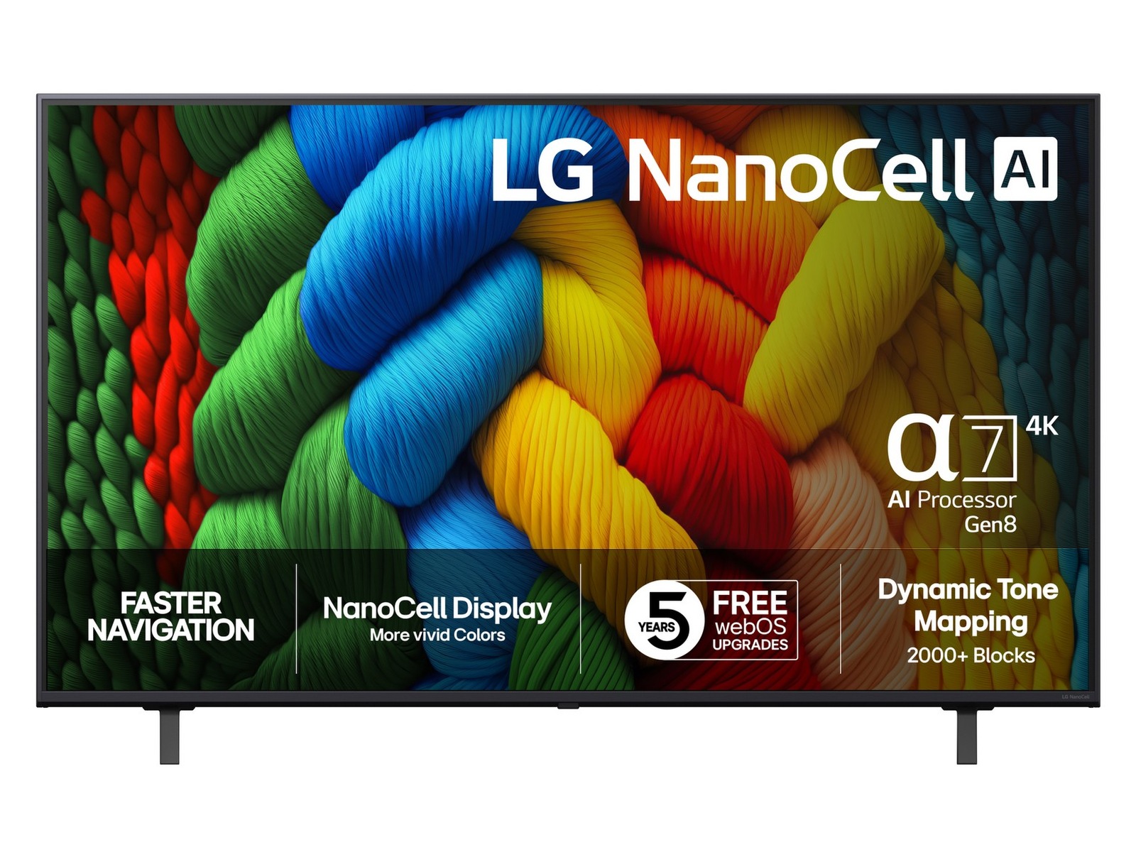 Produktbild för LG 50NANO80A6B - 50" - 4K - NanoCell Smart TV 2025