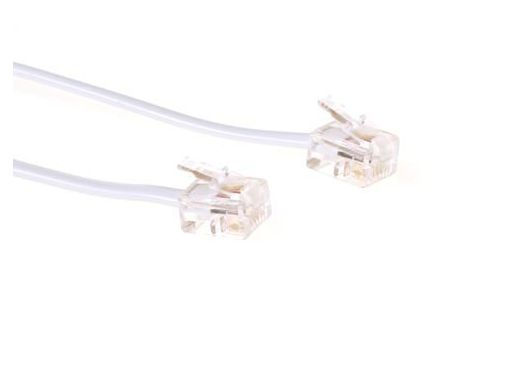 Produktbild för MicroConnect Telefonikabel - RJ11 till RJ11 - 1m - Vit