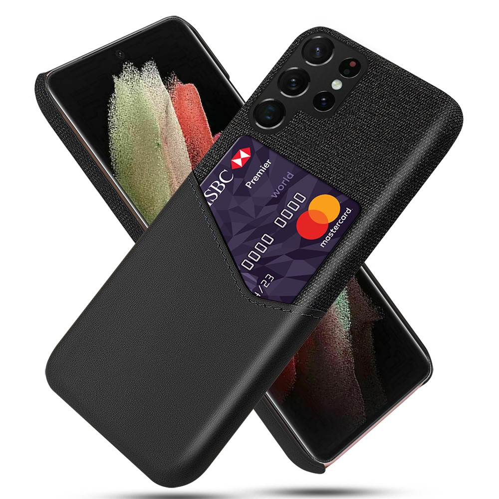 Produktbild för KSQ Skal med korthållare för Samsung Galaxy S22 Ultra - Svart