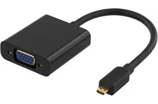 Produktbild för Deltaco micro HDMI till VGA och ljud adapter - 0,2m