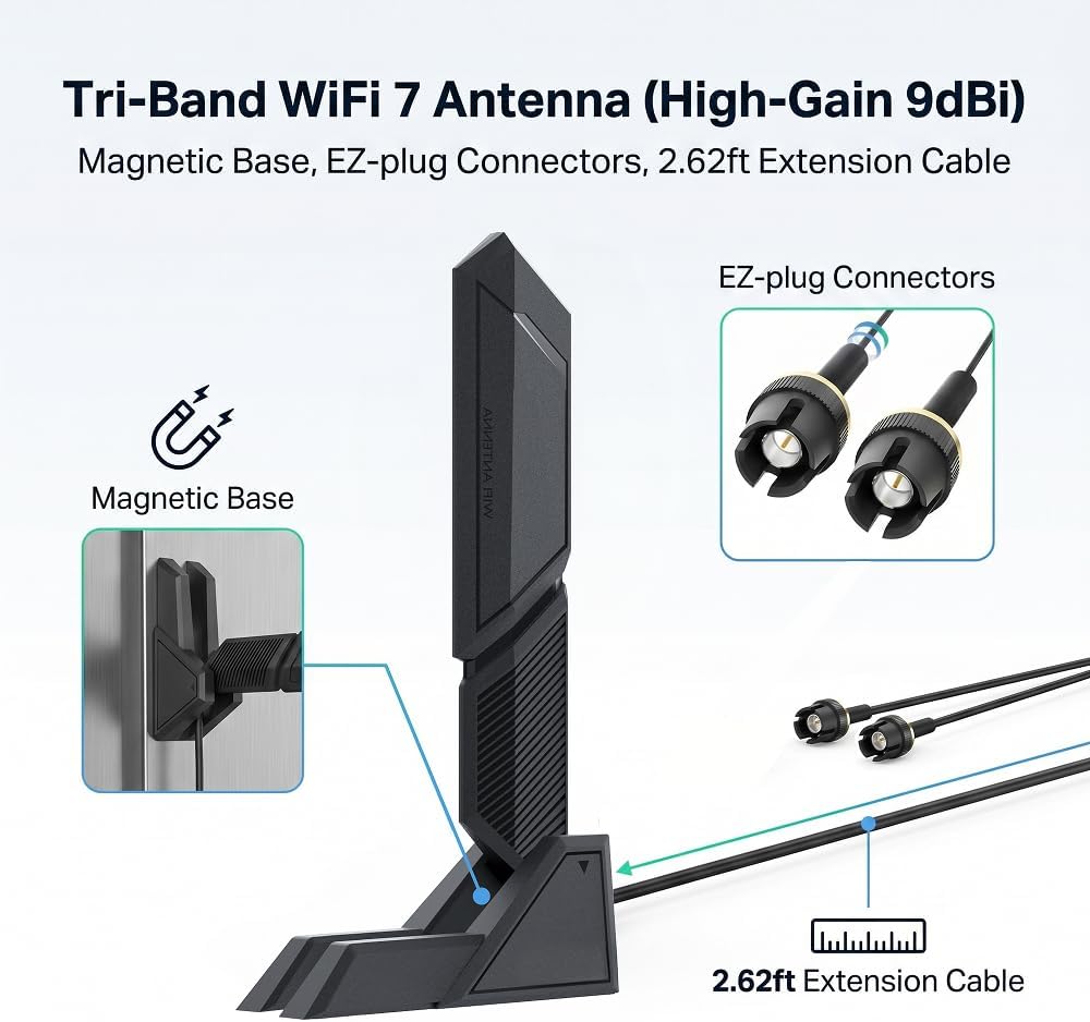 Produktbild för ASUS Tri-Band Wifi 7 Antenna