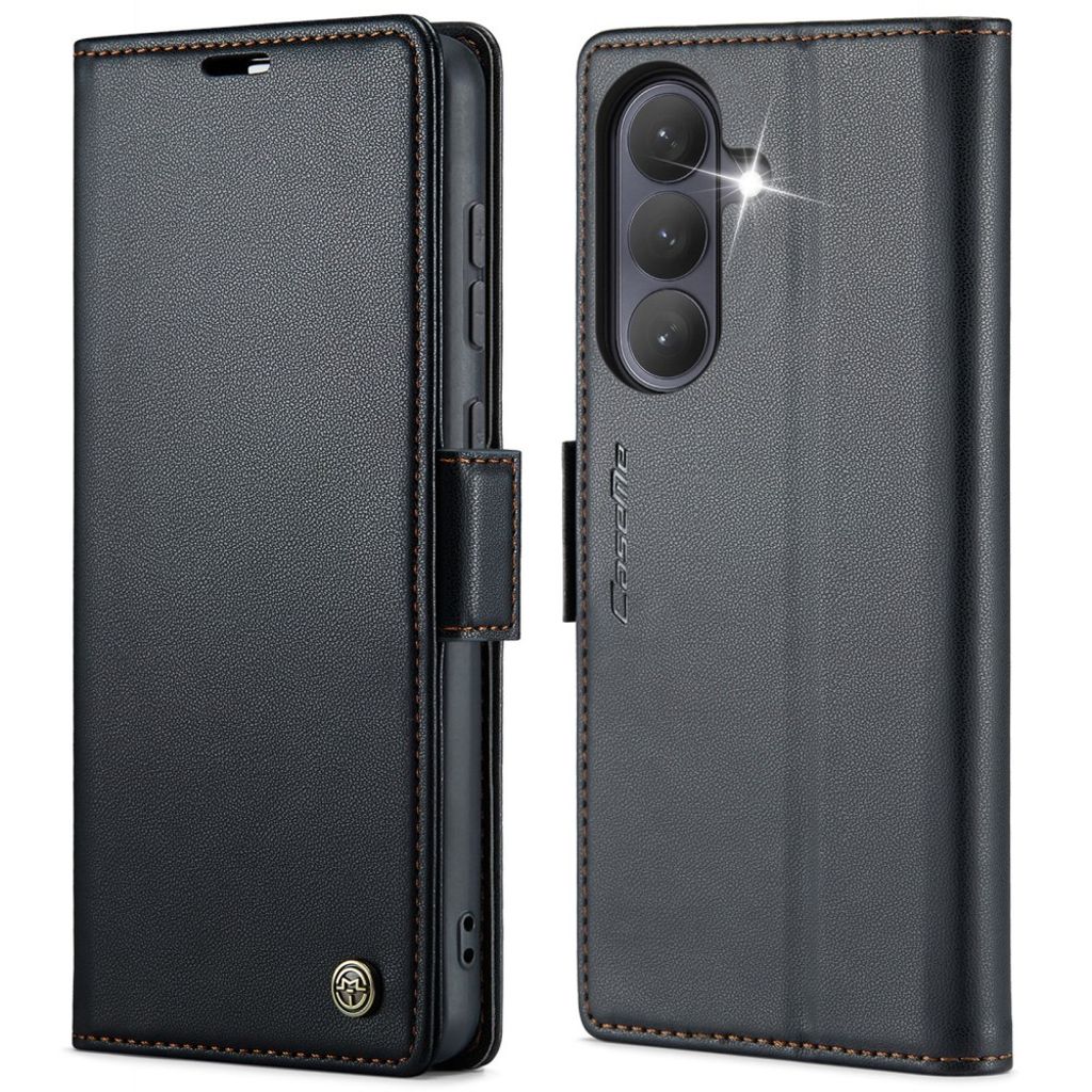 Produktbild för CASEME Plånboksfodral med RFID blockering för Samsung Galaxy S26 - Svart