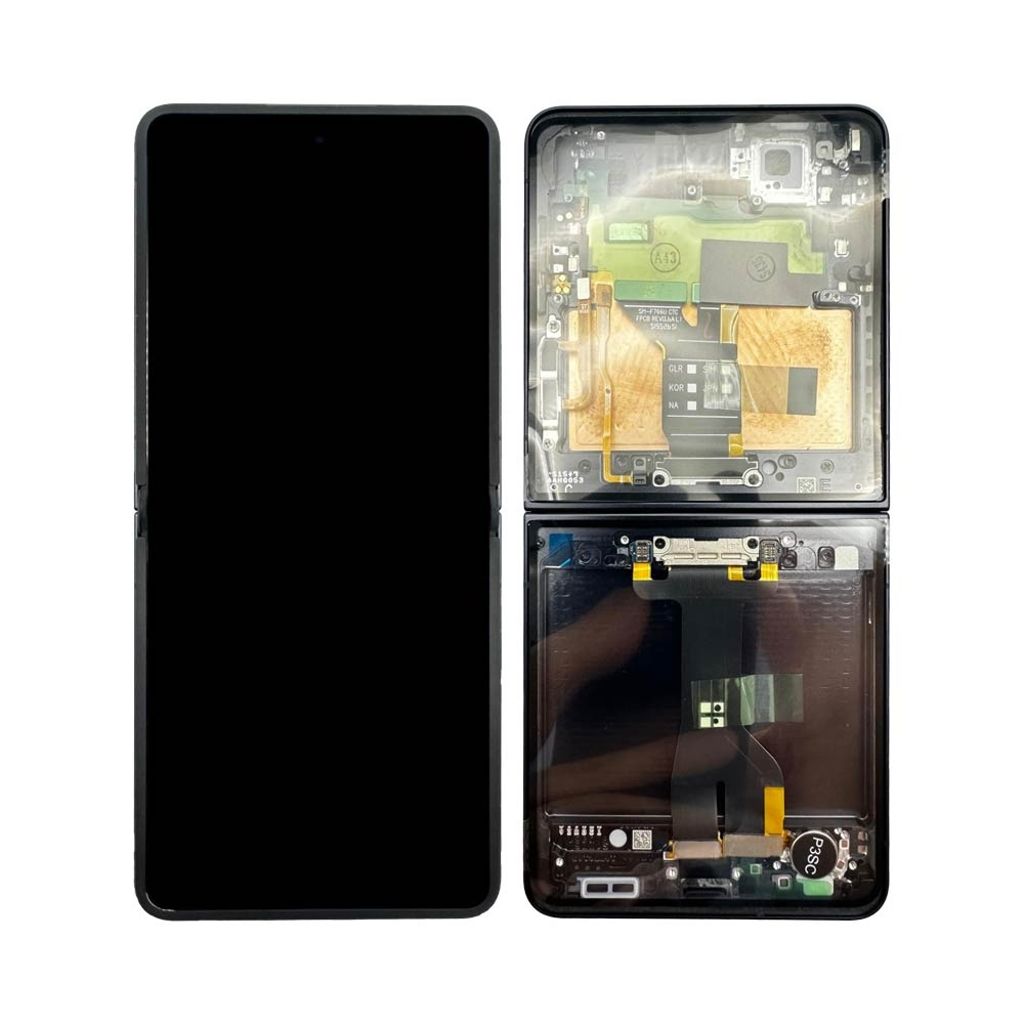 Produktbild för Samsung Galaxy Z Flip7 (SM-F766B) - Glas och displaybyte (Main / Inre display) - Jet Black