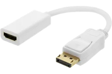 Produktbild för Deltaco DisplayPort till HDMI adapter - 4K 60Hz - 0,2m - Vit