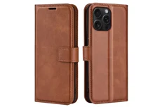 Produktbild för iPhone 16 Pro Plånboksfodral - Ljusbrun