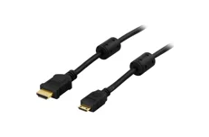 Produktbild för Deltaco HDMI-kabel 1.4 19-pin ha- Mini HDMI 19-pin ha, svart, 3m