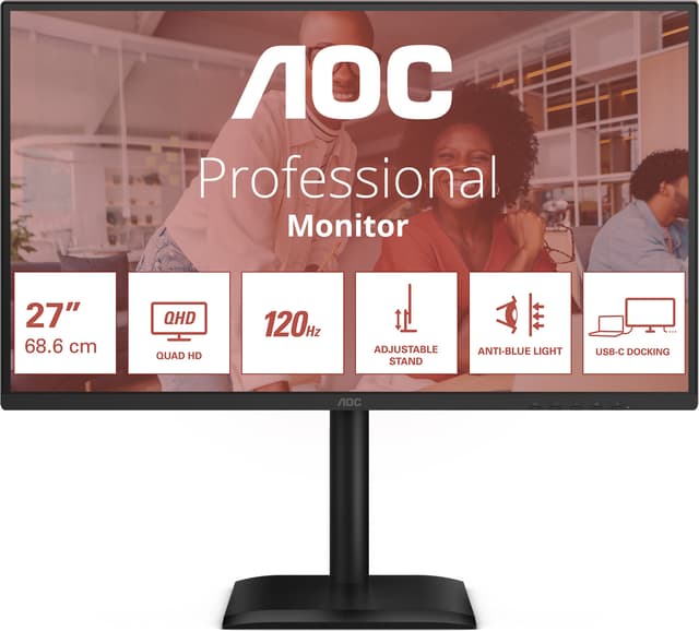 Produktbild för Aoc 27" - 2560x1440 - IPS - 4ms - 120Hz