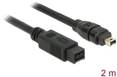 Produktbild för DeLock Firewire 1394 kabel - 9-PIN ha till 4-PIN  ha - 2 m