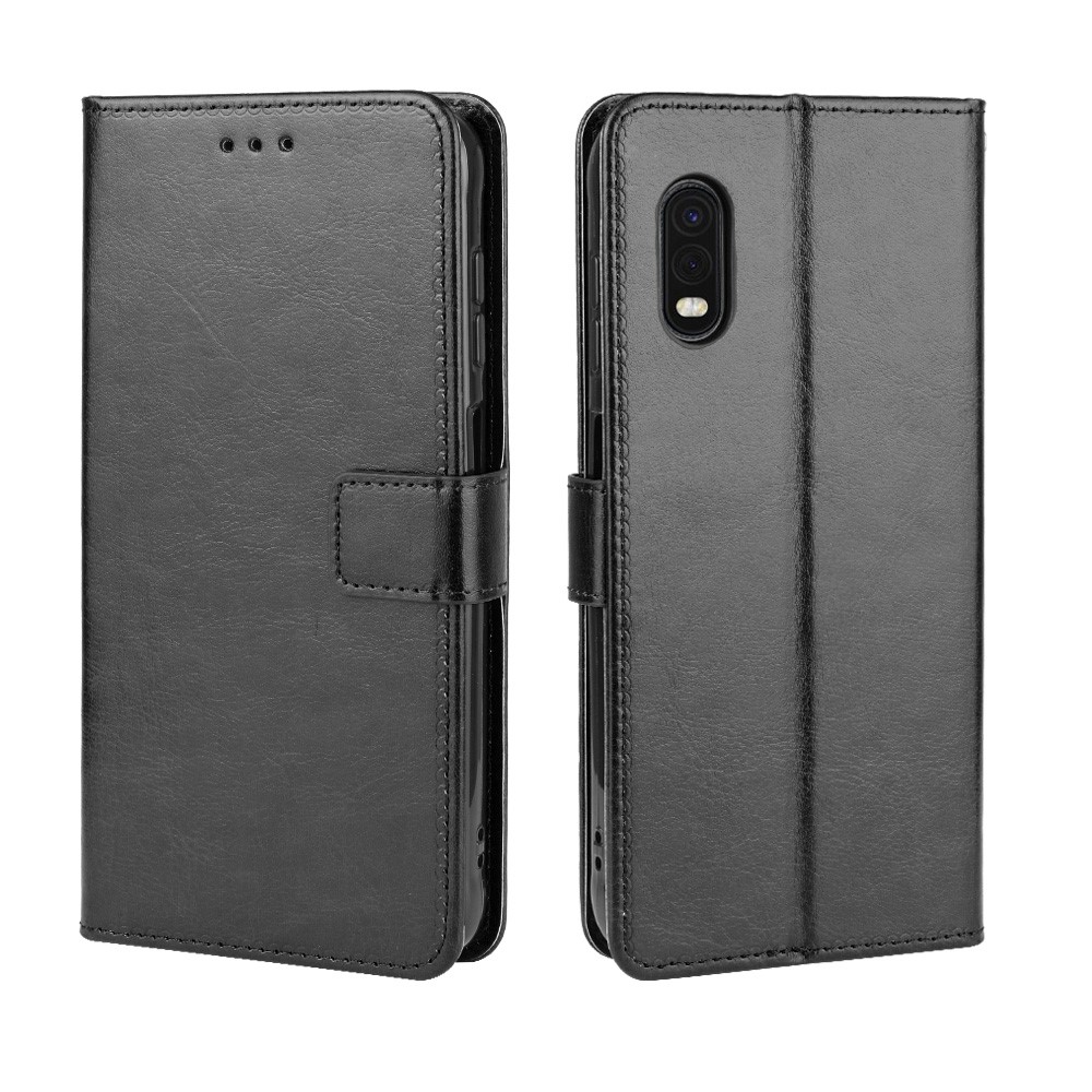 Produktbild för Crazy Horse Plånboksfodral för Samsung Galaxy Xcover Pro - Svart