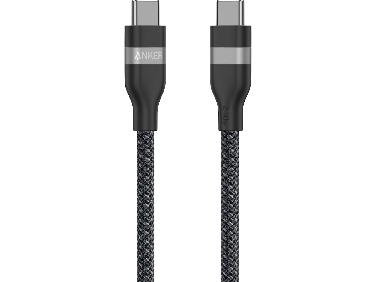 Produktbild för Anker 240W USB-C flätad kabel 0,9m - Svart