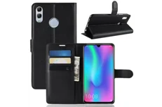 Produktbild för Litchi Plånboksfodral för Huawei Honor 10 Lite / P Smart 2019 - Black
