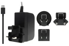 Produktbild för Multicomp Pro Raspberry Pi 4 Model B AC-Adapter - USB-C - 5.1V - 3A - Svart