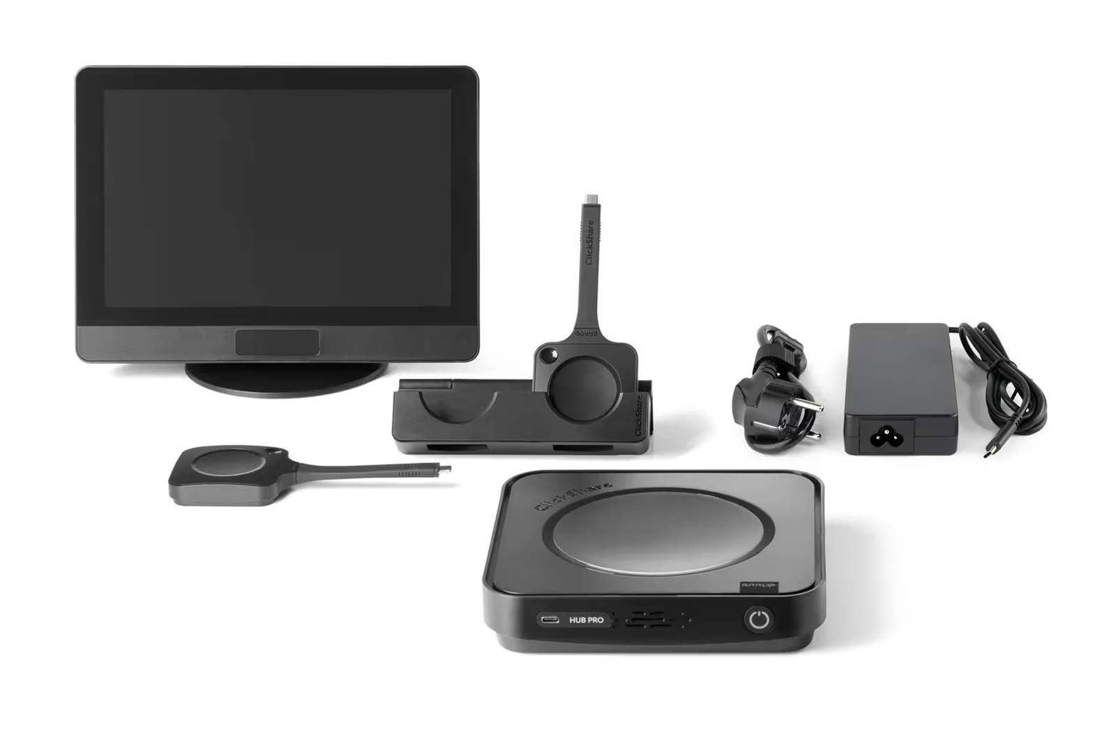 Produktbild för Barco Clickshare Hub Pro Bundle - 2 knappar - 1st Hub Pro basenhet  - 1st kontrollpanel