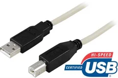 Produktbild för Deltaco USB 2.0 kabel Typ A hane - Typ B hane 3m