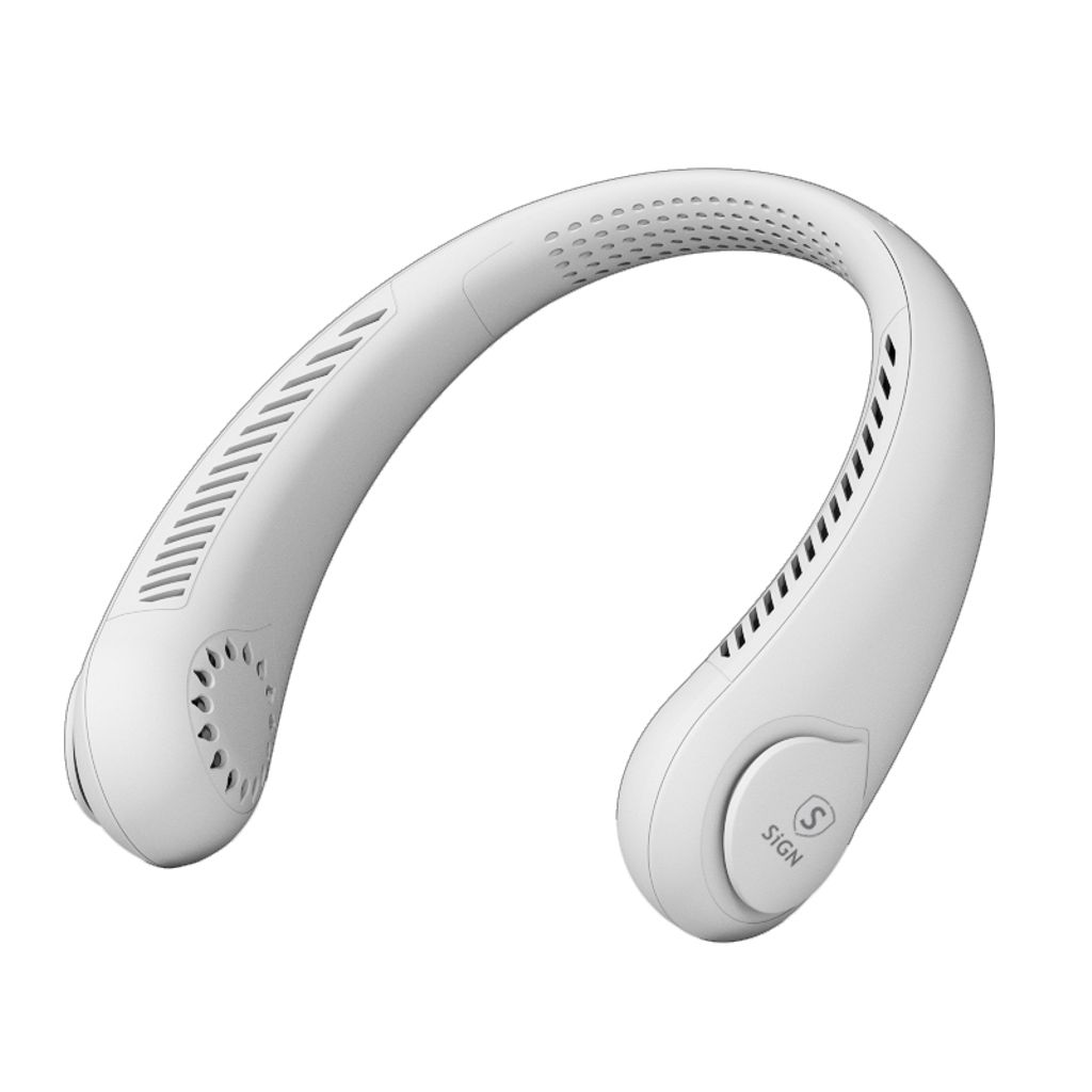 Produktbild för SiGN Portabel Fläkt med Nackrem - 4000mAh - White