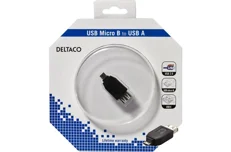 Produktbild för Deltaco USB-adapter Typ A ho - Typ Micro B ha