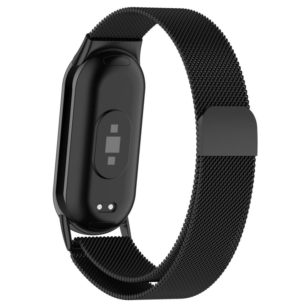 Produktbild för Armband för Xiaomi Smart Band 8 / 9 etc - Stainless Steel - Svart