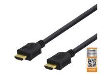 Produktbild för Deltaco HDMI-kabel - hane -hane - 0,5m - 4K 60Hz - Svart