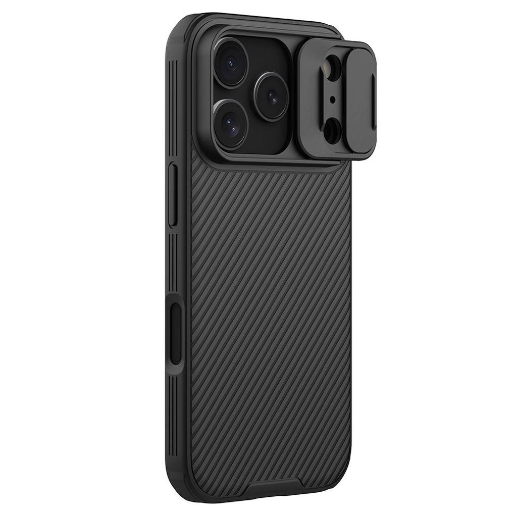 Produktbild för NILLKIN Skal med Camera cover för iPhone 18 Pro / 17 Pro - Svart