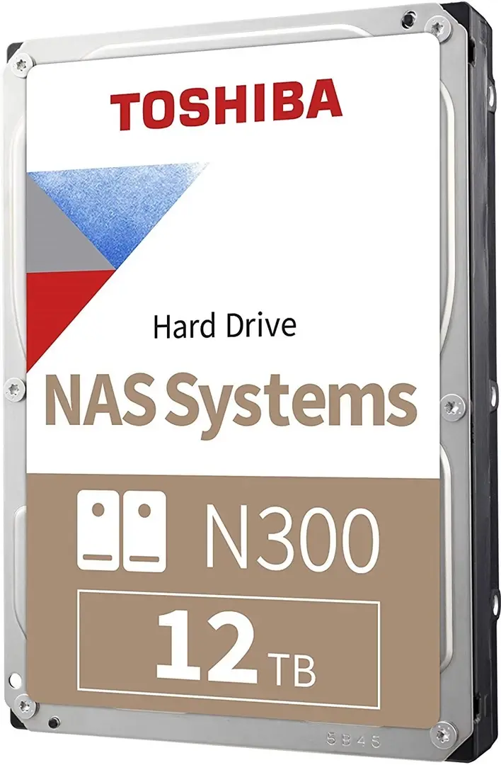 Produktbild för Toshiba N300 NAS hårddisk - 12TB - 7200rpm - 256MB - Renoverad produkt
