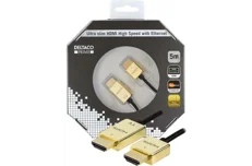 Produktbild för Deltaco ultratunn HDMI-kabel, 3,6mm diameter, 5 meter