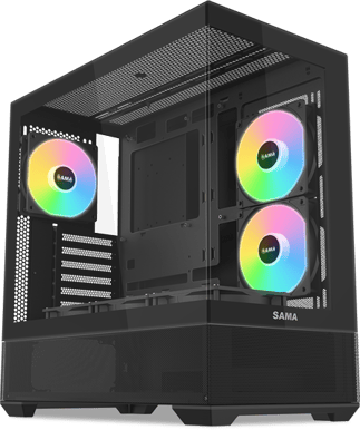 Produktbild för SAMA V40 Black ATX Mid-tower Case