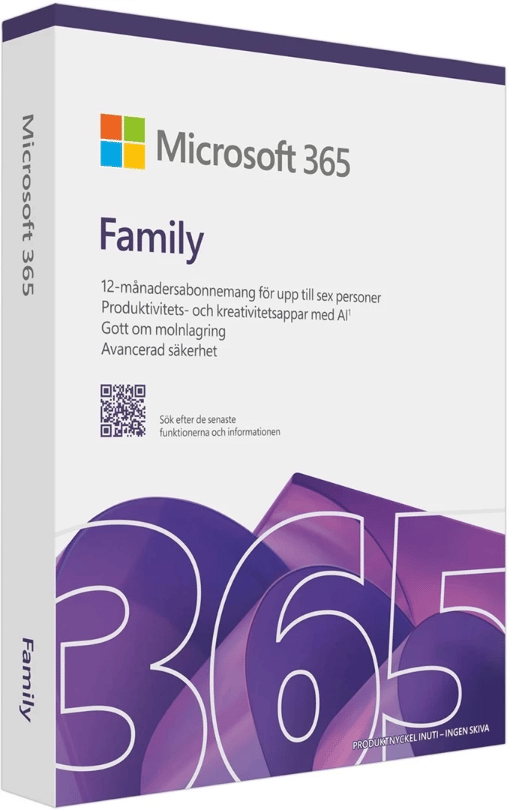 Produktbild för Microsoft 365 Family - 1 års licens - ESD (Nedladdnings licens)