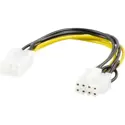 Produktbild för Deltaco Adapterkabel - 6-pin PCI-Express till 8-pin PCI-Express - 10cm