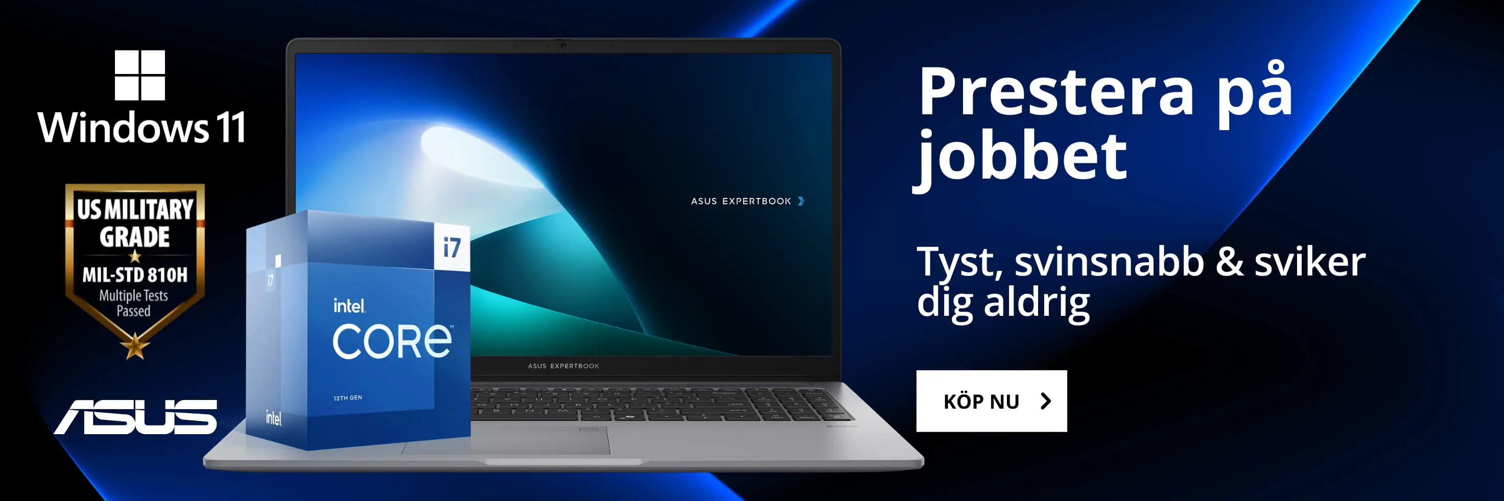 ASUS Expertbook 15,6" -  Core i7 13620H - 16GB - 512GB - Windows 11 Pro