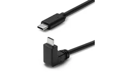 Produktbild för MicroConnect USB-C kabel - USB 3.2 Gen2 - 3m - Vinklad - Svart
