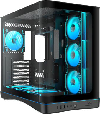 Produktbild för Sama V62 Black Mid-tower Case