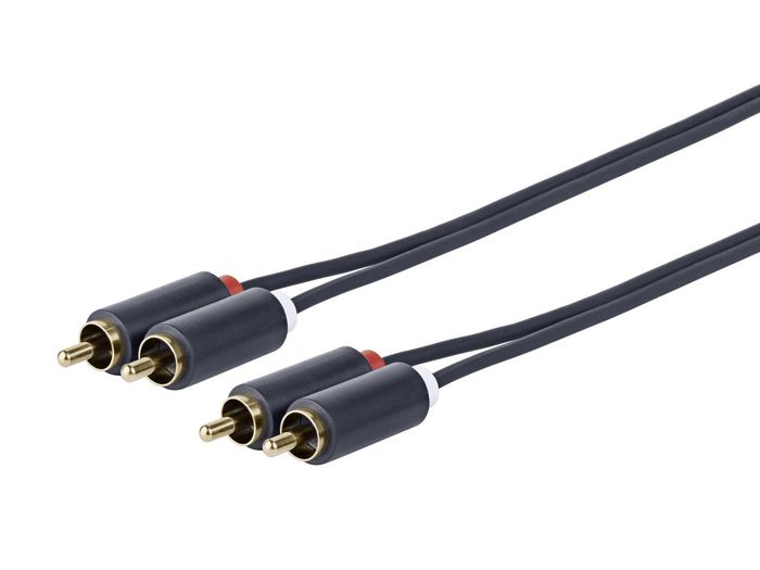 Produktbild för Vivolink RCA kablage designade för Pro AV - 2st RCA hane till 2st RCA hane - 0,5m
