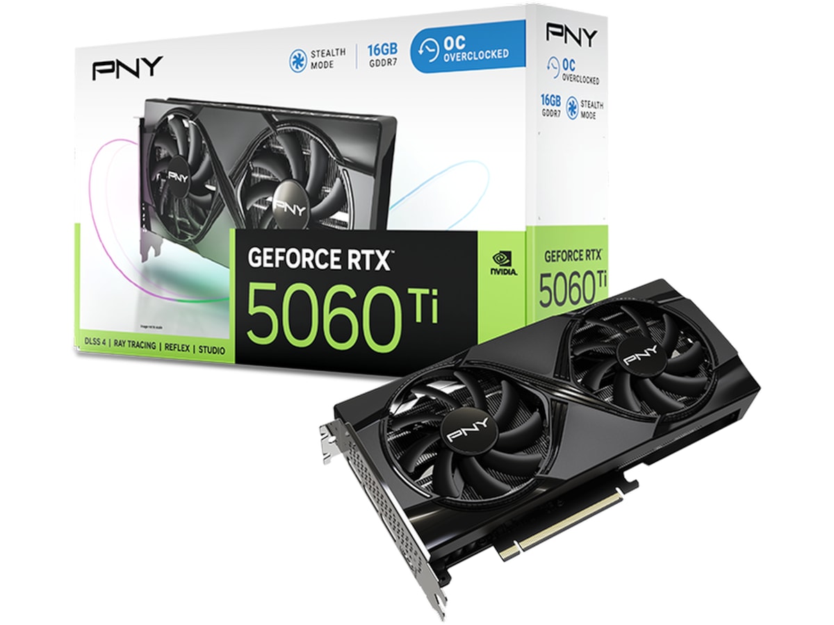 Produktbild för PNY GeForce RTX 5060 Ti OC Dual Fan