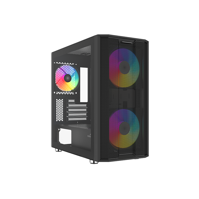 Produktbild för SAMA S30 mATX Mid-tower Case - Svart