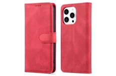 Produktbild för AZNS Plånboksfodral till iPhone 14 Pro Max - Röd