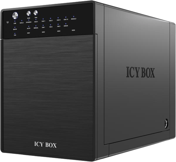 Produktbild för Icy Box IB-RD3640SU3 - Hårddiskkabinett - 4st diskar - USB3 - Svart