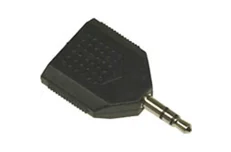 Produktbild för Deltaco Multimedia-adapter Y-split 1x3,5mm till 2x3,5mm
