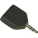 Produktbild för Deltaco Multimedia-adapter Y-split 1x3,5mm till 2x3,5mm