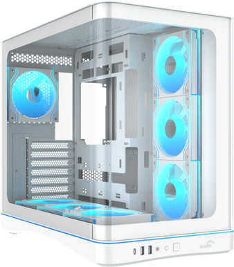Produktbild för Sama V62 White Mid-tower Case