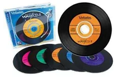 Produktbild för Verbatim CD-R 52X 700MB 10-Pack Slim Black Vinyl