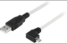Produktbild för Deltaco USB A till Micro-B - Högervinklad - 1m