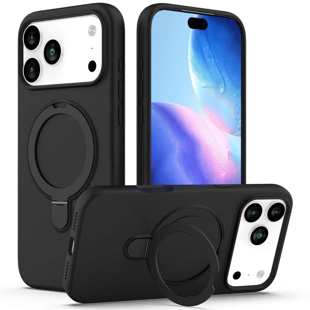 Produktbild för Skal med MagSafe och ringhållare för iPhone 18 Pro / 17 Pro - Svart