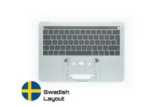 Produktbild för Apple Macbook Pro 15" A1706 - Top cover och tangentbordsbyte - Svenskt - Space Grey - Grade A