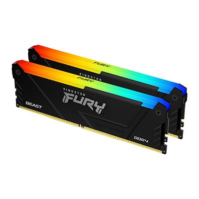 Produktbild för Kingston FURY Beast 32GB (2 x 16GB) DDR4 3200MHz RGB - Bulk förpackad