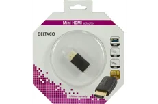 Produktbild för Deltaco HDMI-adapter, mini HDMI till HDMI, 19-pin ha-ho