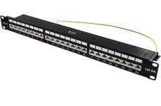 Produktbild för Deltaco 19" patchpanel 24 x RJ45 - Cat6a - 1U