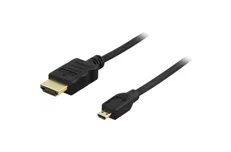 Produktbild för Deltaco HDMI-kabel HDMI - microHDMI - 4K - Svart - 1m